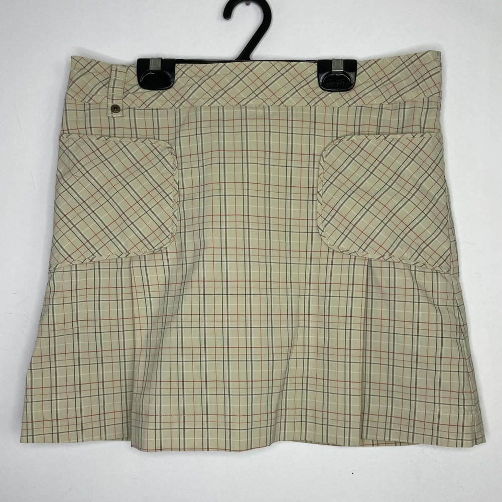 LOLE y2k plaid neutral mini skort pickleball size 8
